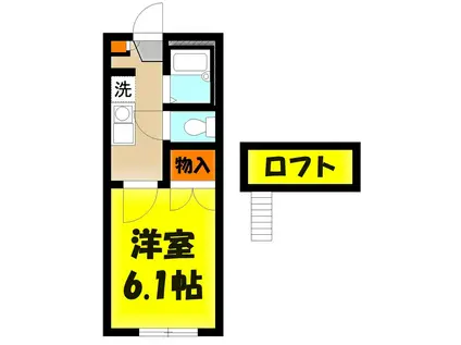 フローラルヴィラ(1K/1階)の間取り写真