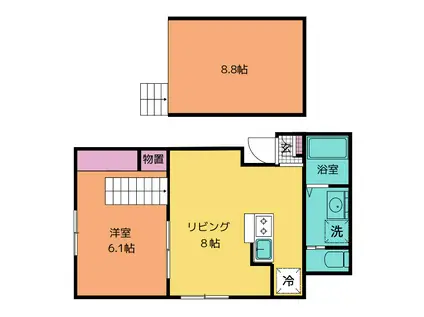 〇 スカイパーク(2LDK/2階)の間取り写真