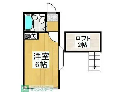 グレイスハイム久米川(ワンルーム/2階)の間取り写真