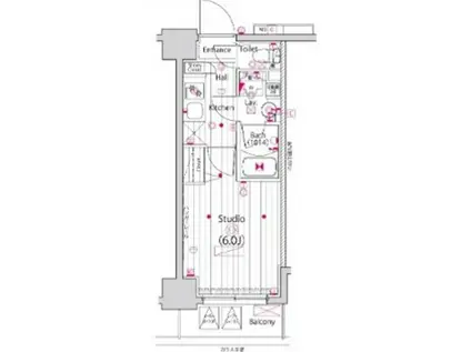 ガーラ・ステーション東神奈川(1K/11階)の間取り写真