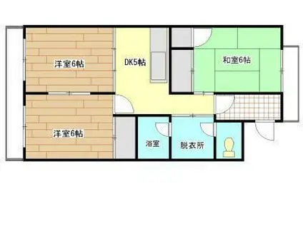サンハイツ木の浦(3DK/1階)の間取り写真