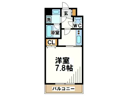 コスモス深大寺(1K/1階)の間取り写真