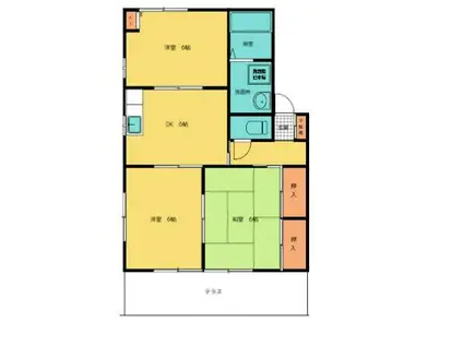 メイプルガーデンB(3DK/1階)の間取り写真