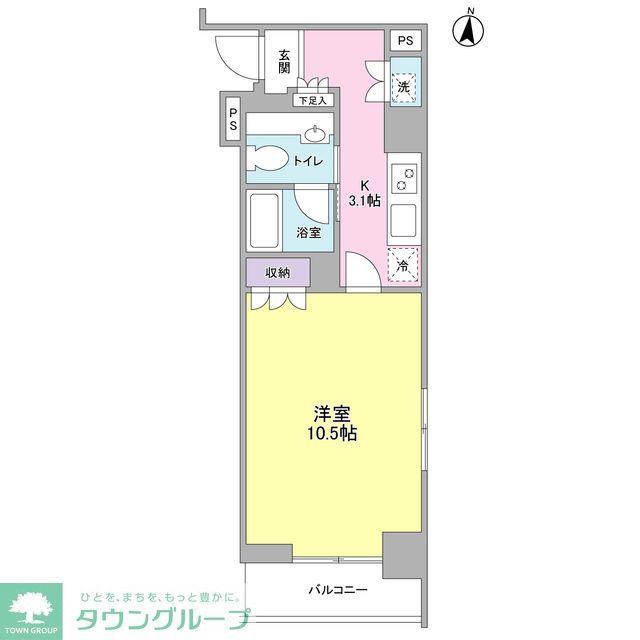 プレディアスタイル池上南ウエスト(1K/6階)の間取り写真