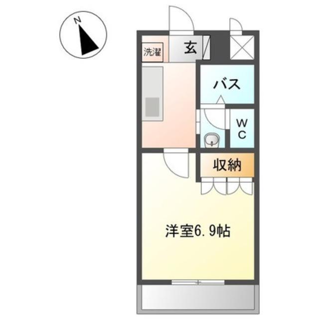 JR和歌山線 岩出駅 徒歩43分 2階建 築20年(1K/2階)の間取り写真