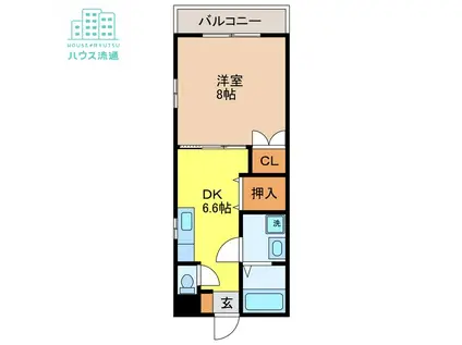 サンハイツアリーナ(1DK/3階)の間取り写真