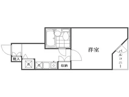 クリオ福生ファースト(1K/1階)の間取り写真