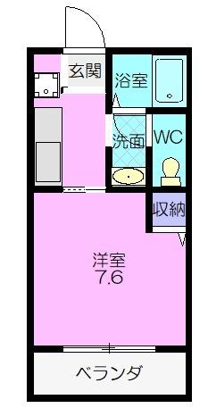 コーポ山本(1K/1階)の間取り写真