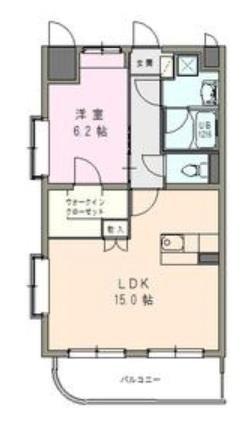 ヴェルドミールII(1LDK/3階)の間取り写真