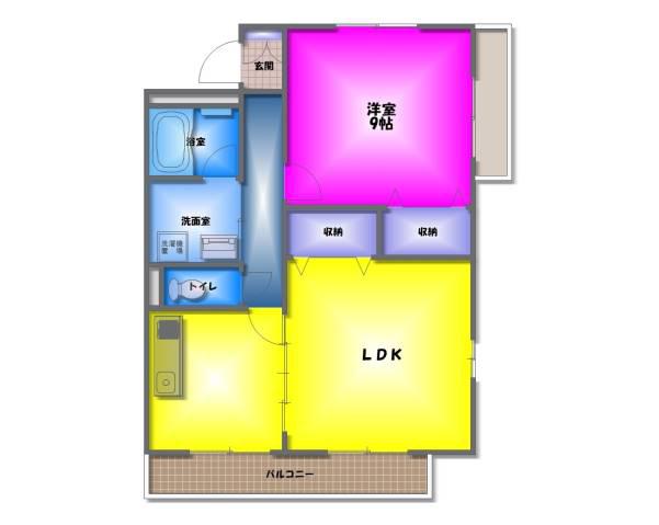 ボンベルソ(1LDK/2階)の間取り写真