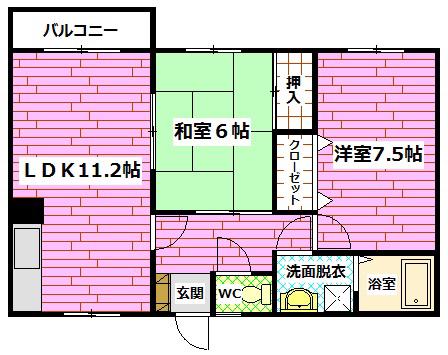リアルエステートイン中須(2LDK/1階)の間取り写真