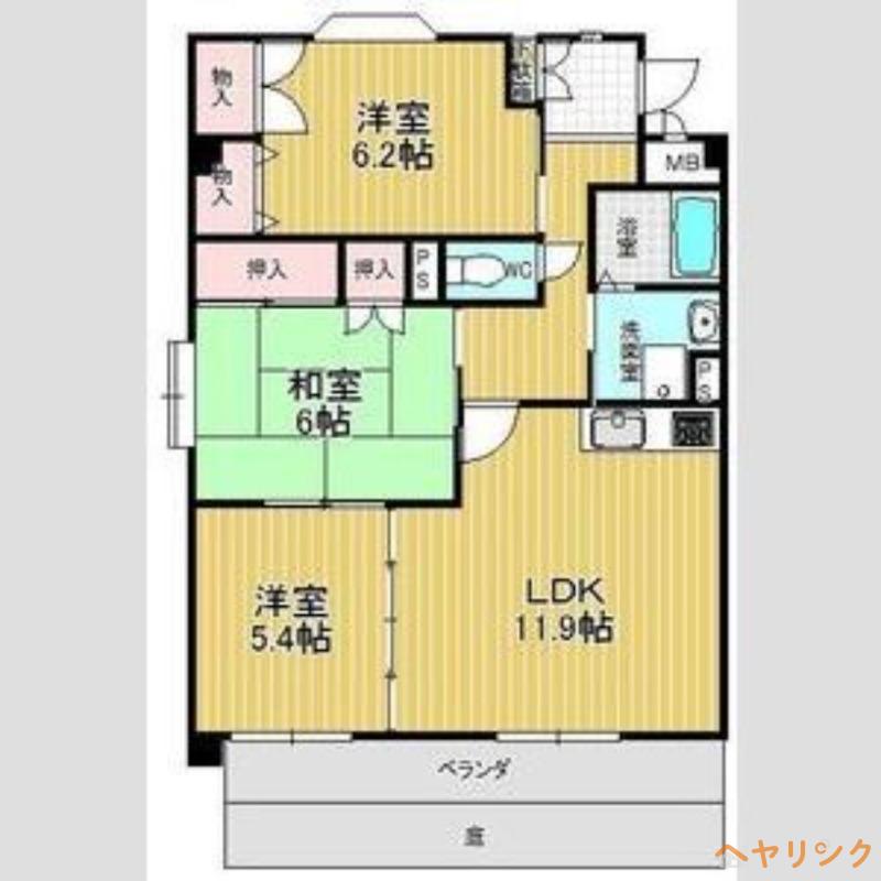フォレストフィールド梅森台(3LDK/1階)の間取り写真