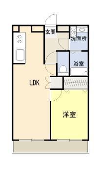 レセーナ(1LDK/1階)の間取り写真