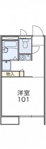 レオパレス市川屋II(1K/1階)の間取り写真