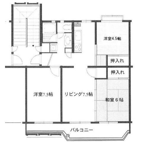 海老名プラーザ13号棟(3LDK/4階)の間取り写真