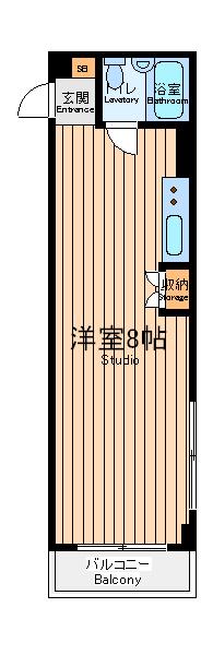 パークアベニュー八沢(ワンルーム/3階)の間取り写真