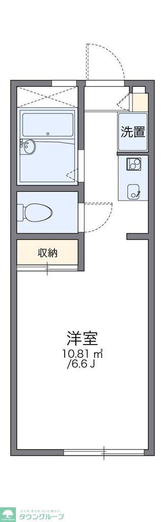 レオパレスパークサイド(1K/1階)の間取り写真