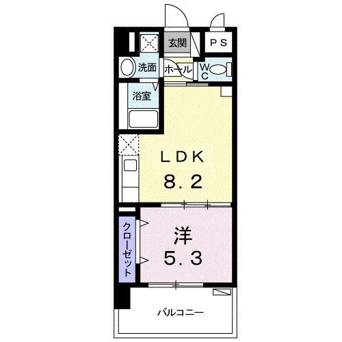 ヴューテラス・MT(1LDK/4階)の間取り写真