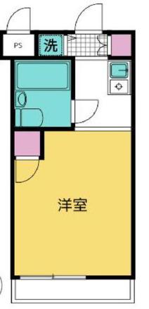 ウィンベルソロ西目白(ワンルーム/1階)の間取り写真