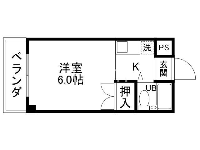 COSMO PALACE(ワンルーム/4階)の間取り写真