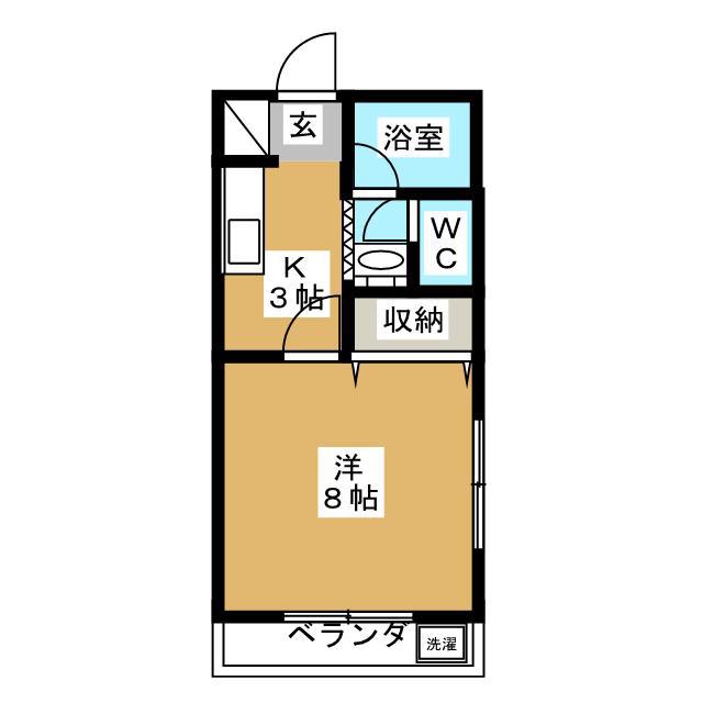 コーポセブン(1K/2階)の間取り写真