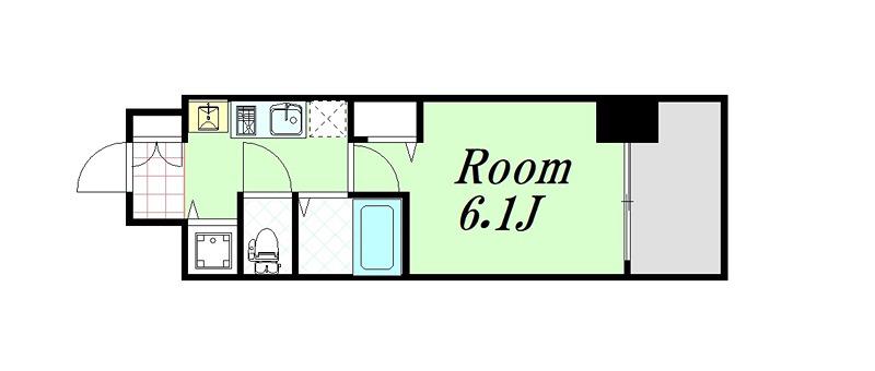 プレサンス本町ジョイス(1K/3階)の間取り写真