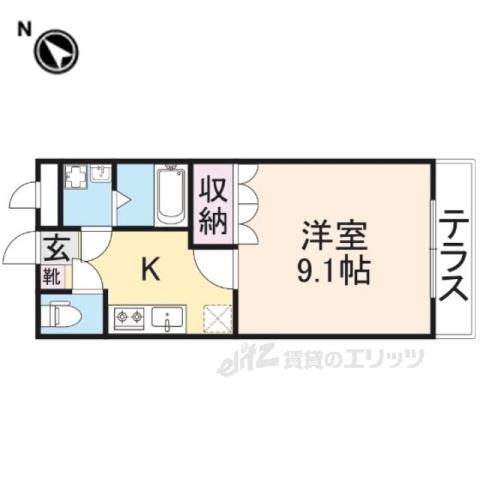 ジュピター(1K/1階)の間取り写真