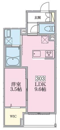 TENーJIN(1LDK/3階)の間取り写真