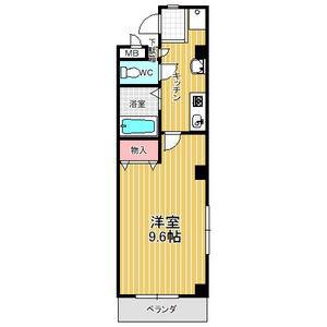 サンシャインII(1K/1階)の間取り写真