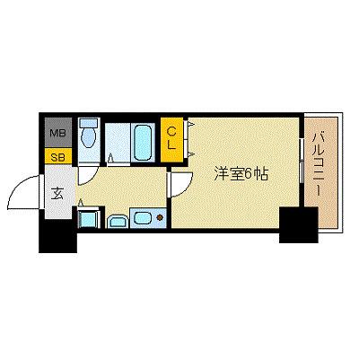 プレサンス名古屋STATIONザ・シティ(1K/10階)の間取り写真