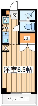 新井ビル(ワンルーム/4階)の間取り写真