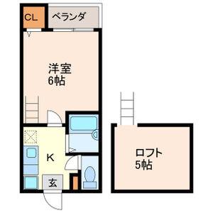 セジュール東別院(1K/1階)の間取り写真