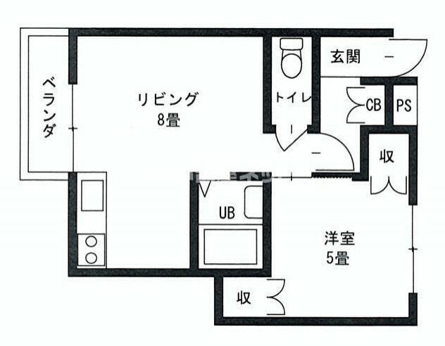 FISTA駅南(1LDK/1階)の間取り写真