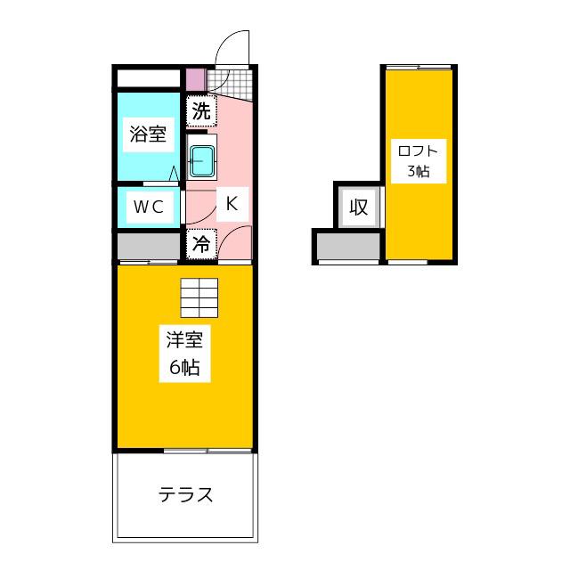 KEITA(1K/1階)の間取り写真
