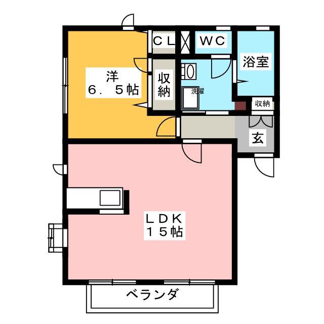 第7メゾン勝沼(1LDK/2階)の間取り写真
