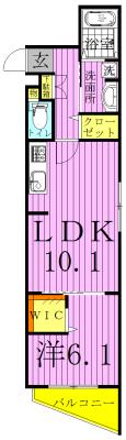 コンフォートティファニー(1LDK/1階)の間取り写真