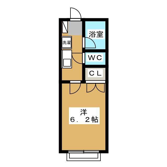 クレアーレ瑞江V(1K/2階)の間取り写真