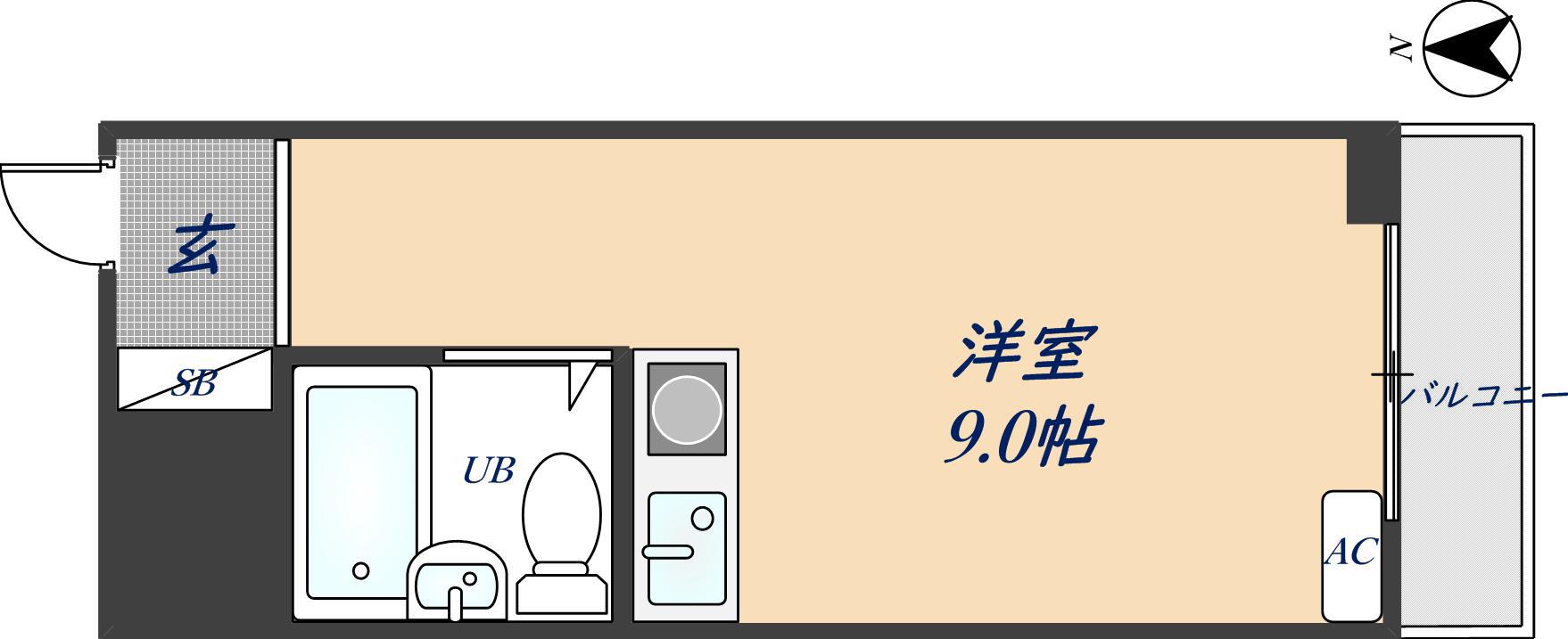 花園ルート66(ワンルーム/3階)の間取り写真