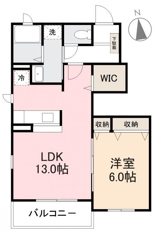 ブリーゼA・B・C(1LDK/1階)の間取り写真
