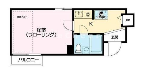 シェソワウインII(1K/3階)の間取り写真