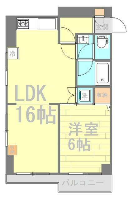 サンシティ5(1LDK/4階)の間取り写真
