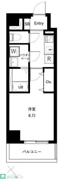 アーバンパーク北浦和(1K/5階)の間取り写真