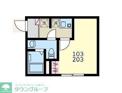 FORTE HIGASHI-KOENJI(1K/1階)の間取り写真
