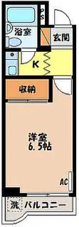 パークシャトー(1K/2階)の間取り写真