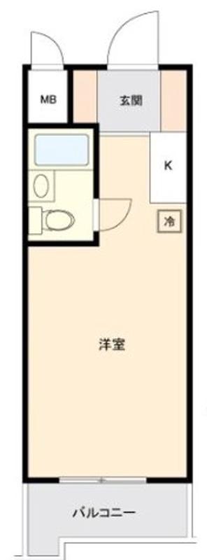 トップ川越第4(ワンルーム/4階)の間取り写真