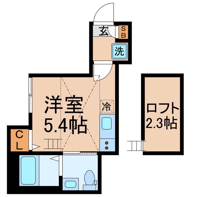 AIR HILLS YOKOHAMA(ワンルーム/1階)の間取り写真