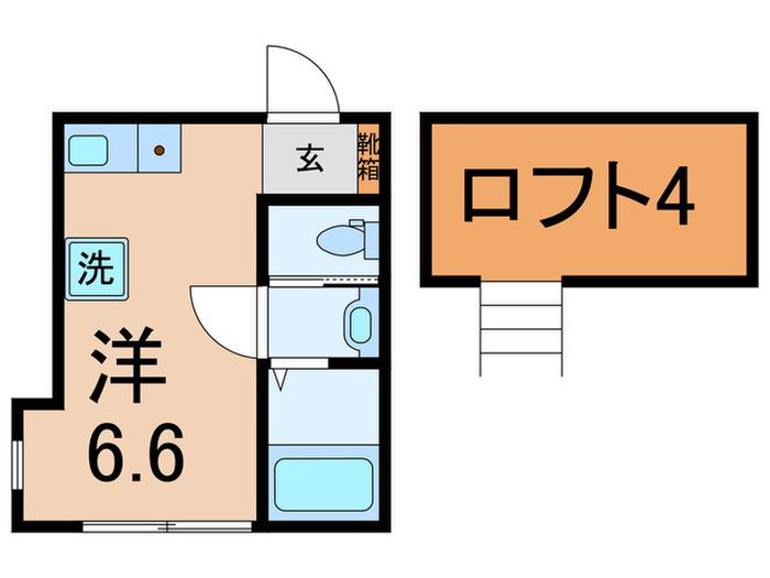 イデアル鶴見(ワンルーム/2階)の間取り写真