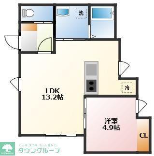 BLOOM MUSASHIKOSUGI(1LDK/1階)の間取り写真