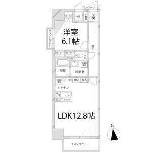 キャッスルコート博労町(1LDK/4階)の間取り写真