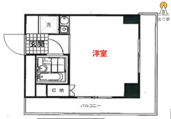 伊勢佐木町セントラルヒルズ(ワンルーム/4階)の間取り写真
